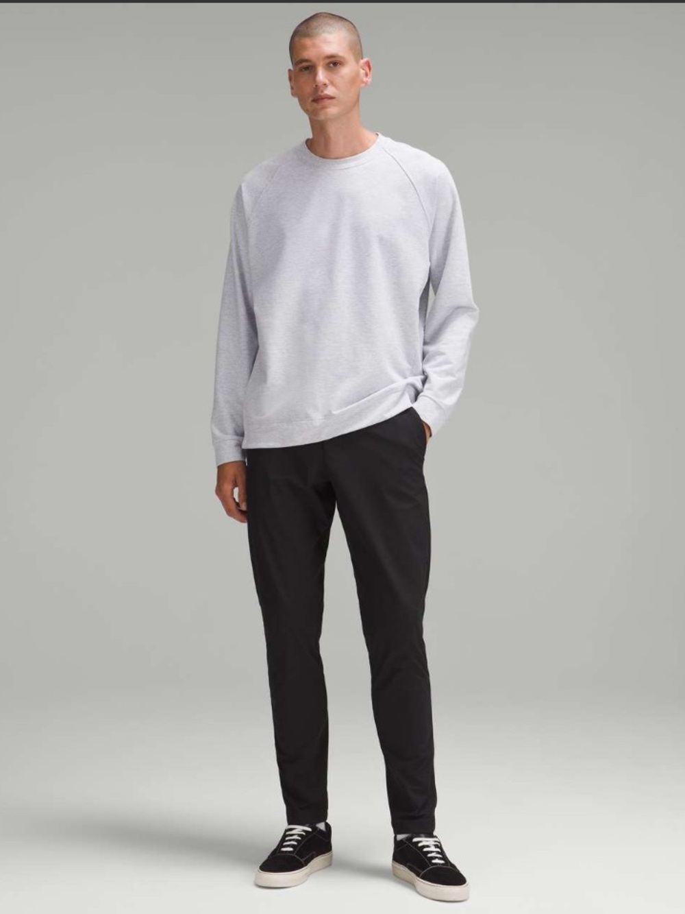 Lululemon ABC Slim-Fit Trouser 30" Men 34 Black Warpstreme Preppy Office 2023